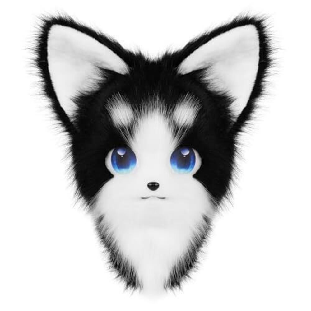 2737 Animal Furry Fursuit Head Mask Plush Cat Fox Mask Costume Props